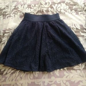 Blue lace skirt